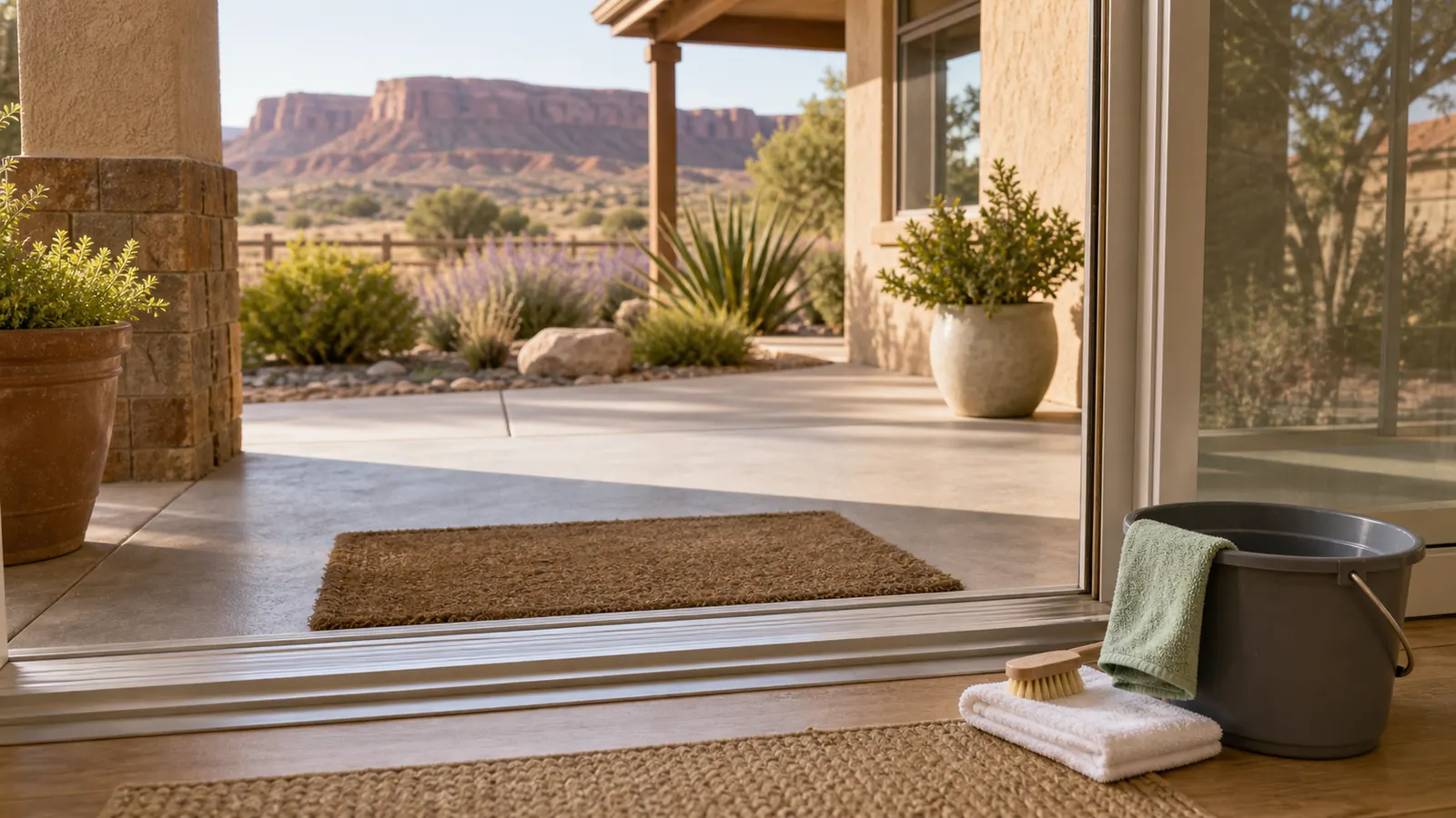 Affordable entryway and patio cleaning at a Grand Junction home